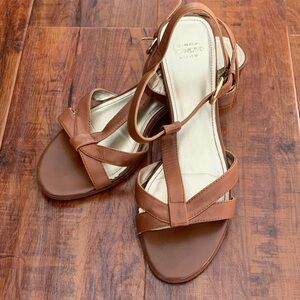 Joan & David Brown Leather Sandals
